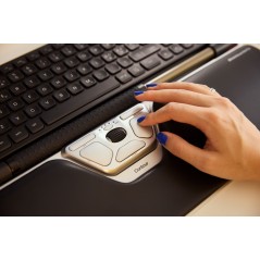 Contour RollerMouse Red Plus - Ergonomic Central Pointing Device in Black & Silver for Enhanced Comfort and Productivity